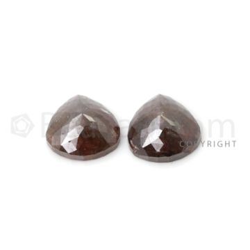 2 Brown Diamond Pear Shape Rose Cut Diamonds - 4.63 cts. (DRC1318)