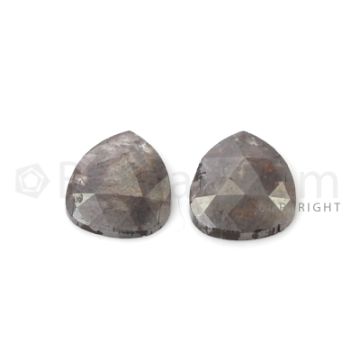 2 Brown Diamond Pear Shape Rose Cut Diamonds - 3.73 cts. (DRC1320)
