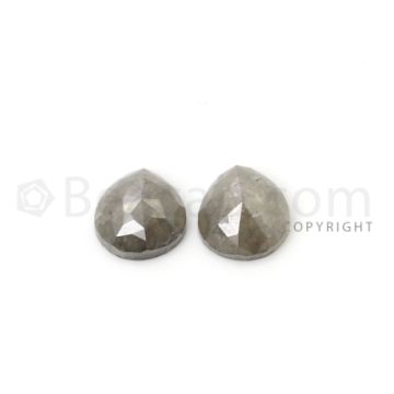2 Yellow Diamond Pear Shape Rose Cut Diamonds - 2.84 cts. (DRC1324)
