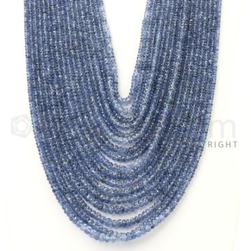 17 Lines - 2.6 to 5.5 mm - Medium Blue Sapphire Faceted Beads - (SFB1077)