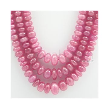 Pink Sapphire Roundel Beads - 3 Lines - 684.50 carats - 18 to 20 inches - (PnSRoB1005)
