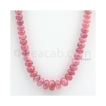 Pink Sapphire Roundel Beads - 1 Line - 244.10 carats - 20 inches - (PnSRoB1007)