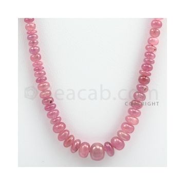 Pink Sapphire Roundel Beads - 1 Line - 121.05 carats - 19 inches - (PnSRoB1008)
