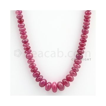 Pink Sapphire Roundel Beads - 1 Line - 214.20 carats - 18 inches - (PnSRoB1009)