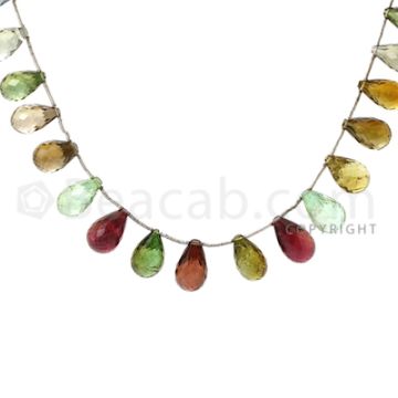 29 pcs - Medium Tones - Tourmaline Faceted Drops (AAA) - 136.25 cts. (TFD1005)