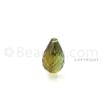 1 pc - Medium Green - Tourmaline Faceted Drop (AAA) - 6.12 cts. (TFD1014)