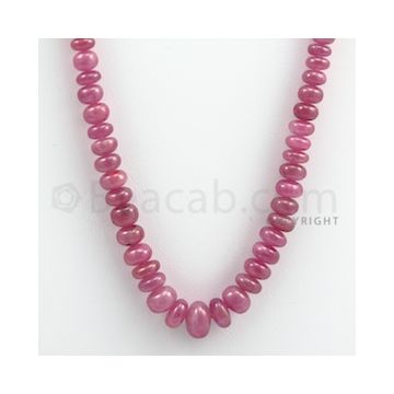 Pink Sapphire Roundel Beads - 1 Line - 232.35 carats - 16 inches - (PnSRoB1014)