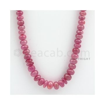 Pink Sapphire Roundel Beads - 1 Line - 286.00 carats - 21 inches - (PnSRoB1015)