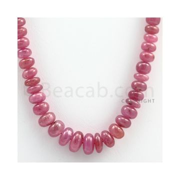 Pink Sapphire Roundel Beads - 1 Line - 225.50 carats - 18 inches - (PnSRoB1016)