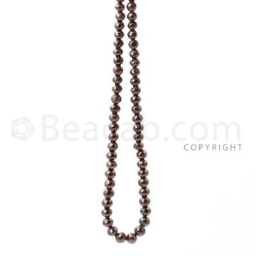 1 Line - 7 to 8 mm - Brown Diamond Faceted Beads - 207.90 cts. (BRNDIA1018)