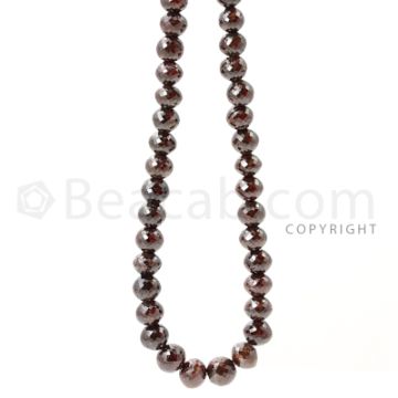 1 Line - 6.90 to 7.90 mm - Brown Diamond Faceted Beads - 203.15 cts. (BRNDIA1019)