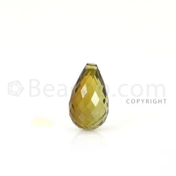 1 pc - Medium Green - Tourmaline Faceted Drop (AAA) - 13.35 cts. (TFD1092)