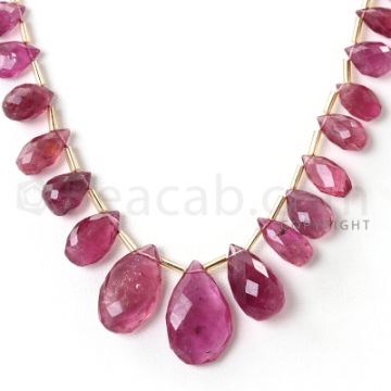 1 Line - Medium Pink - Tourmaline Faceted Drops (AAA) - 163.5 cts. (TFD1140)