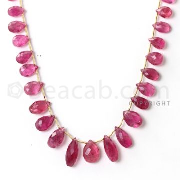 1 Line - Medium Pink - Tourmaline Faceted Drops (AAA) - 170.5 cts. (TFD1141)