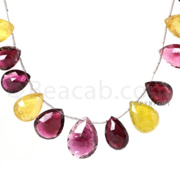 1 Line - Medium Tones - Tourmaline Faceted Drops (AAA) - 179 cts. (TFD1143)