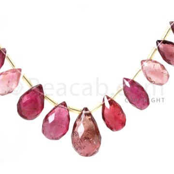1 Line - Medium Tones - Tourmaline Faceted Drops (AAA) - 167.88 cts. (TFD1144)