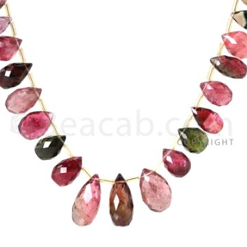 1 Line - Medium Tones - Tourmaline Faceted Drops (AAA) - 246.34 cts. (TFD1145)