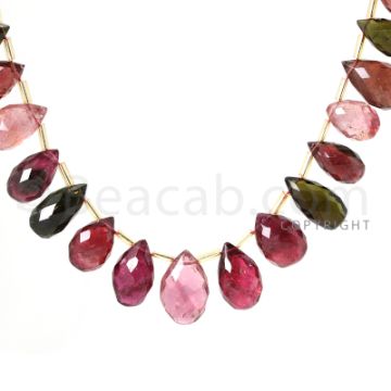 1 Line - Medium Tones - Tourmaline Faceted Drops (AAA) - 208.17 cts. (TFD1146)