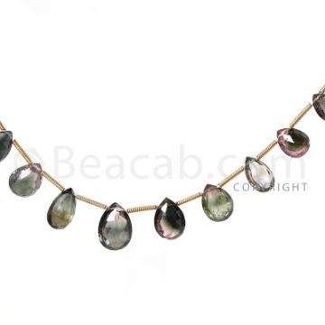 1 Line - Medium Tones - Watermelon Tourmaline Faceted Drops (AAA) - 49 cts. (TFD1148)