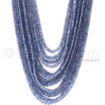 12 Lines - 2.82 to 7.90 mm - Blue Sapphire Faceted Beads - 1043 cts. (SFB1078)