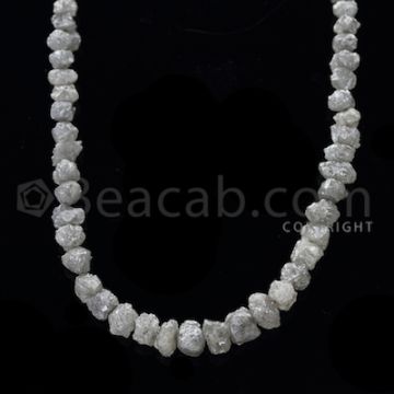 1 Line - Gray Diamond Rough Beads - 78.20 cts - 5 to 8.50 mm (RODB1021)