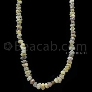 1 Line - Yellow Diamond Rough Beads - 94.50 cts - 3.50 to 7.60 mm (RODB1024)