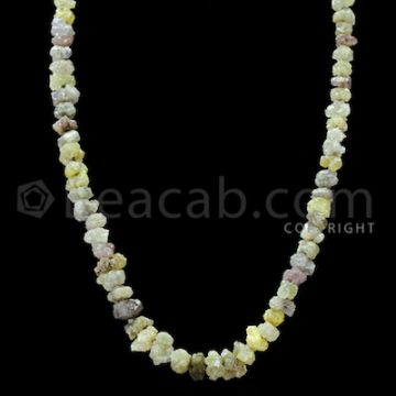 1 Line - Yellow Diamond Rough Beads - 83.00 cts - 4.20 to 8.20 mm (RODB1025)