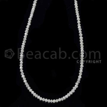 1 Line - White Diamond Faceted Beads - 14.50 cts - 2 to 2.40 mm (WDB1059)