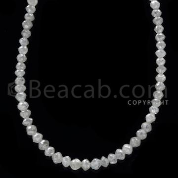 1 Line - White Diamond Faceted Beads - 21.50 cts - 2.30 to 3.00 mm (WDB1071)