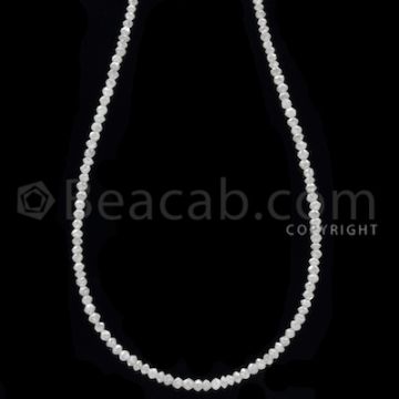 1 Line - White Diamond Faceted Beads - 14.00 cts - 2 to 2.30 mm (WDB1057)