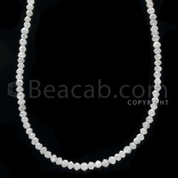 1 Line - White Diamond Faceted Beads - 14.50 cts - 1.90 to 2.50 mm (WDB1060)