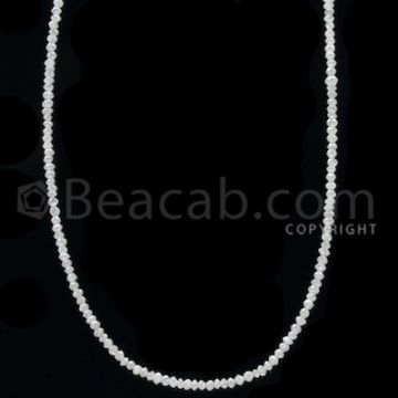 1 Line - White Diamond Faceted Beads - 11.00 cts - 1.80 to 1.90 mm (WDB1054)