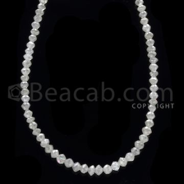 1 Line - White Diamond Faceted Beads - 21.50 cts - 2.30 to 3.00 mm (WDB1064)