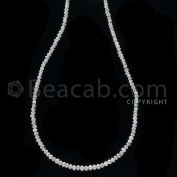 1 Line - White Diamond Faceted Beads - 13.00 cts - 1.60 to 2.50 mm (WDB1063)