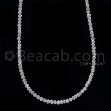 1 Line - White Diamond Faceted Beads - 14.50 cts - 1.90 to 2.50 mm (WDB1058)