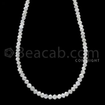 1 Line - White Diamond Faceted Beads - 22.00 cts - 2.30 to 2.90 mm (WDB1067)