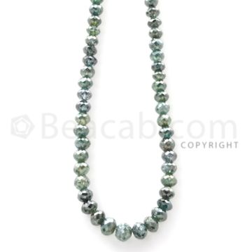 1 Line - Blue Diamond Faceted Beads - 54.32 cts - 3.50 to 5 mm (BLUDB1001)