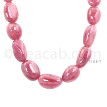 1 Line - Medium Red Ruby Tumbled Beads - 829.35 cts - 16.7 x 13.6 mm to 21.8 x 13.9 mm (RUTUB1005)