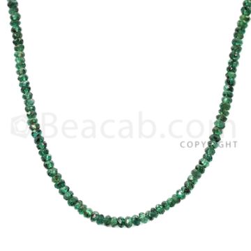 48 Lines - Green Emerald Faceted Beads - 1436.00 cts - 2.80 to 3.5 mm (EMFB1032)