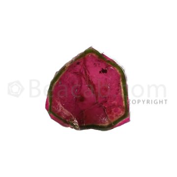 1 pc - Watermelon (Bi-Color) Tourmaline Slices - 46.00 cts - 25.5 x 25.6 x 7.1 mm (TOUSL1004)