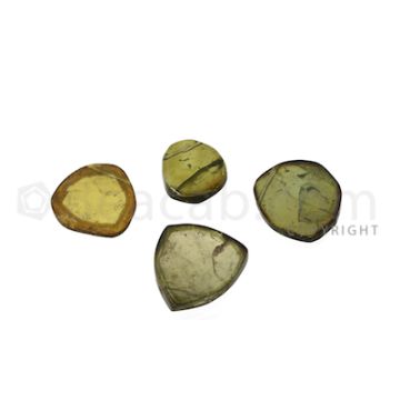 4 pcs - Watermelon (Bi-Color) Tourmaline Slices - 44.50 cts - 15.3 x 14.3 x 3.3 mm to 20.3 x 20 x 4 mm (TOUSL1030)