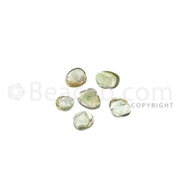 6 pcs - Watermelon (Bi-Color) Tourmaline Slices - 4.96 cts - 5.5 x 5.2 x 1.7 mm to 8 x 6.5 x 1.5 mm (TOUSL1077)