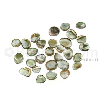 23 pcs - Watermelon (Bi-Color) Tourmaline Slices - 33.00 cts - 6.7 x 5.5 x 1.5 mm to 9.9 x 6.9 x 2.1 mm (TOUSL1062)