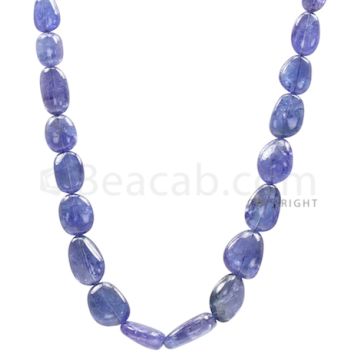 1 Line - Violet Tanzanite Tumbled Beads - 299.6 cts - 9.1 x 9.1 mm to 19.5 x 14 mm (TZTUB1007)
