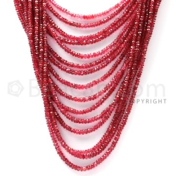 17 Lines - Red Spinel Faceted Beads - 845.5 cts - 2.8 to 3.2 mm (SPNFB1016)