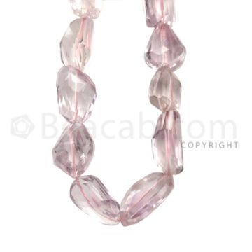 1 Line - Light Pink Kunzite Faceted Beads - 354 cts - 15 x 13.9 mm to 20.8 x 15 mm (KZFB1001)