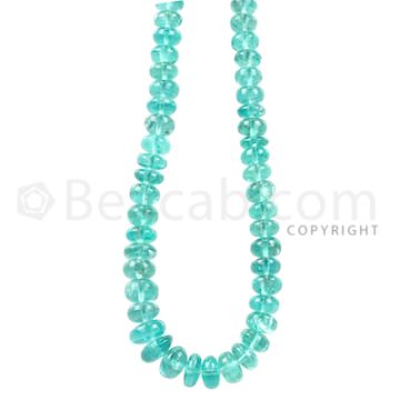 1 Line - Teal Apetite Smooth Beads - 85 cts - 4.7 to 7.6 mm (APSB1001)
