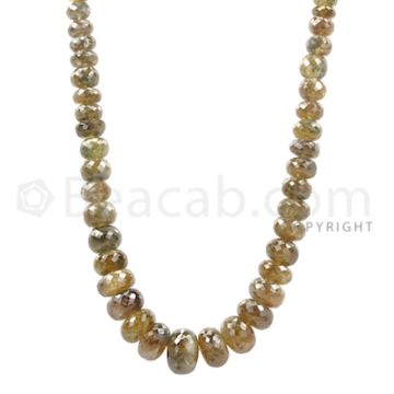 1 Line - Green Sapphire Faceted Beads - 731.7 cts - 7.7 to 17.7 mm (SFB1082)