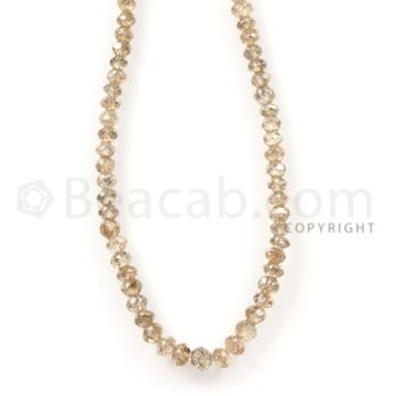 1 Line - Champagne Diamond Faceted Beads - 36.12 cts - 2.7 to 3.6 mm (BRNDIA1038)