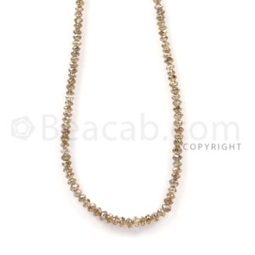 1 Line - Champagne Diamond Faceted Beads - 23.52 cts - 1.9 to 3.2 mm (BRNDIA1041)